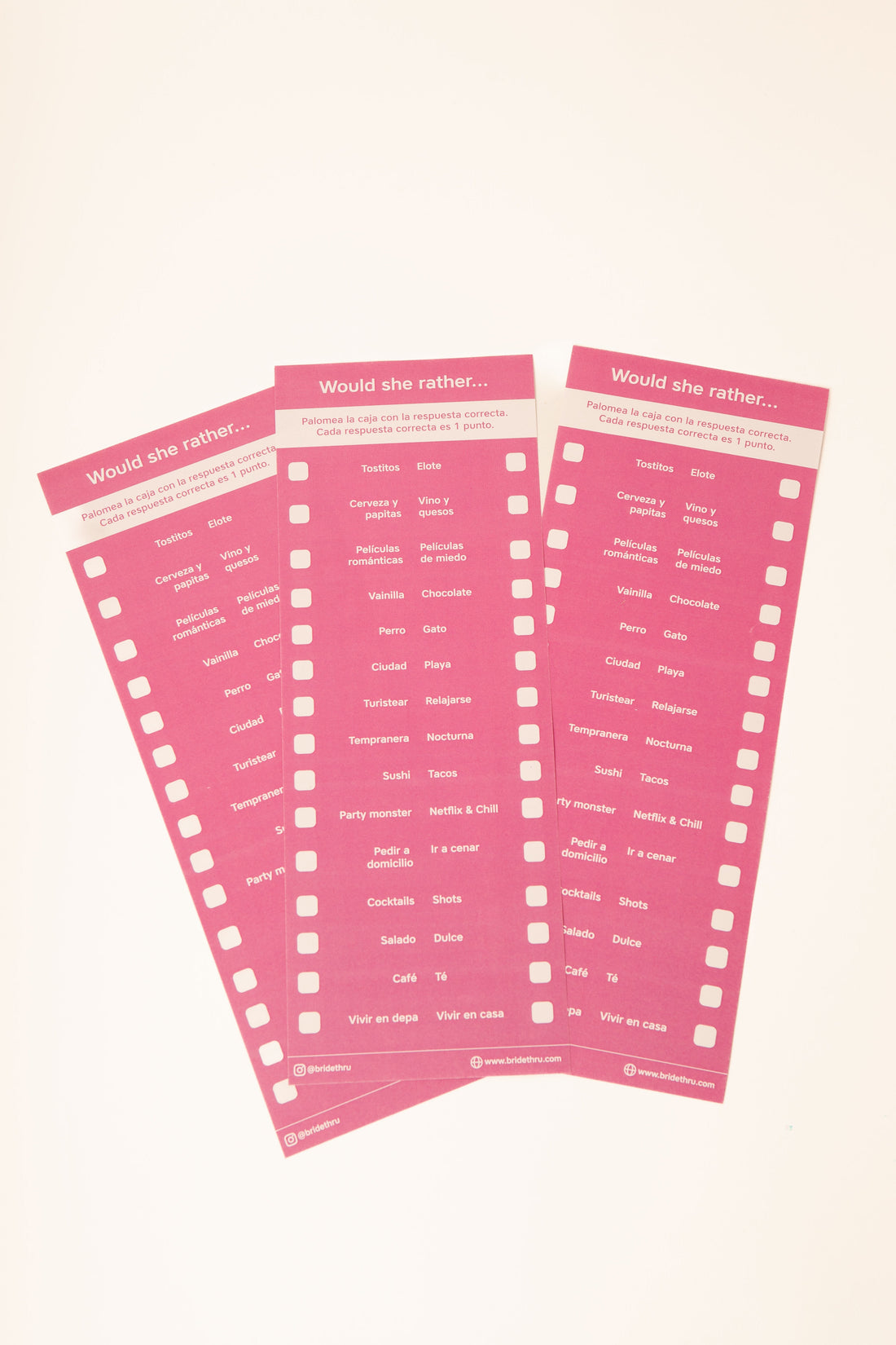 Juegos para despedida de soltera de Bride Thru, ideales para agregar retos, diversión y momentos memorables a la celebración.