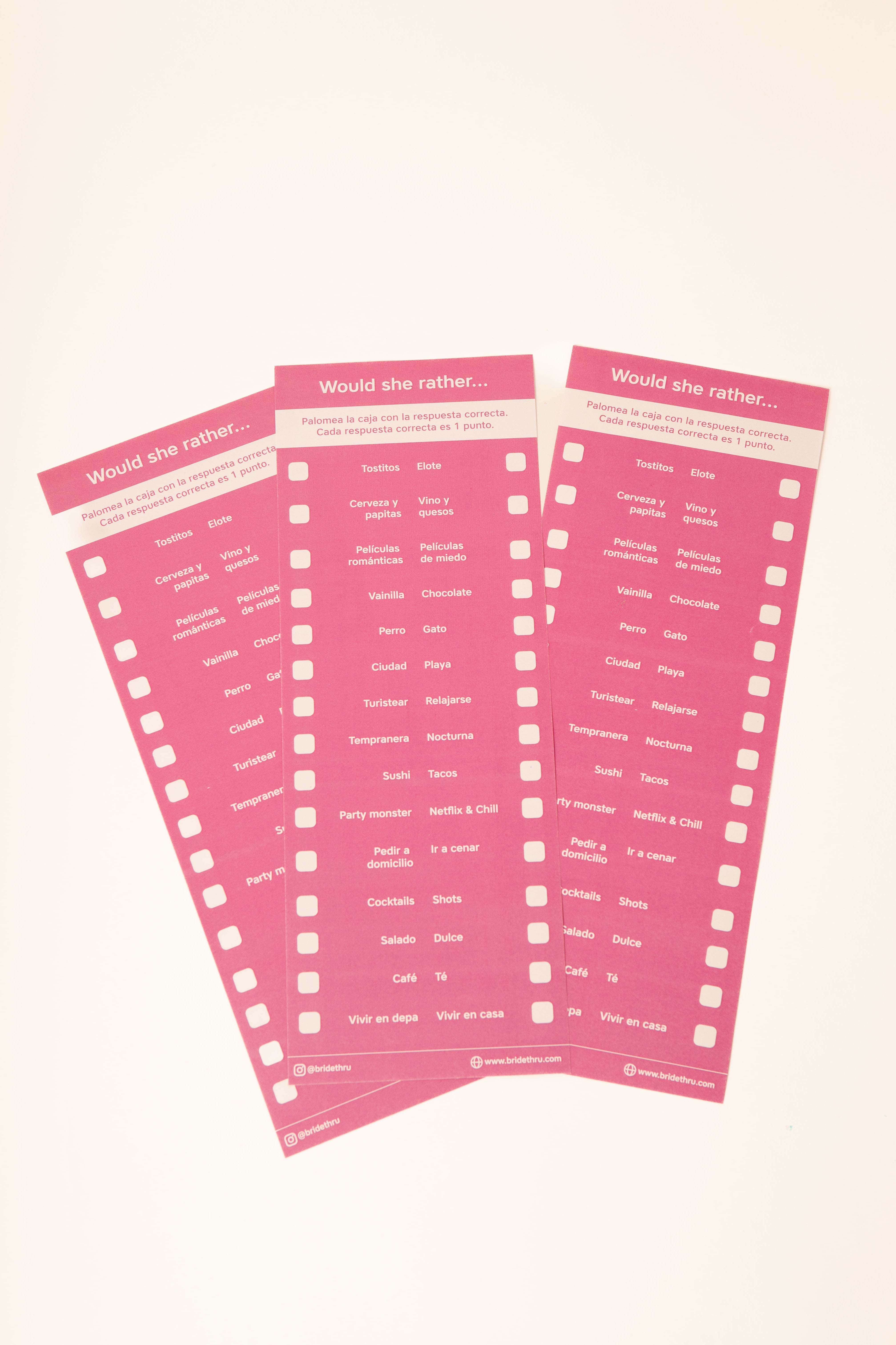 Juegos para despedida de soltera de Bride Thru, ideales para agregar retos, diversión y momentos memorables a la celebración.