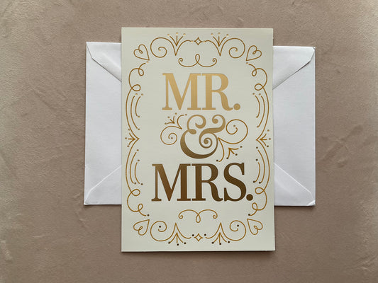 Tarjeta “MR & MRS”