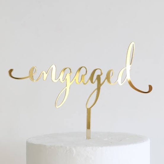 Cake Topper "Engaged"
