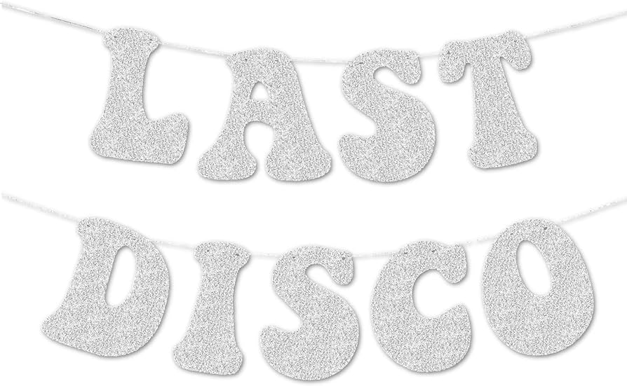 Banner plateado “Last Disco”