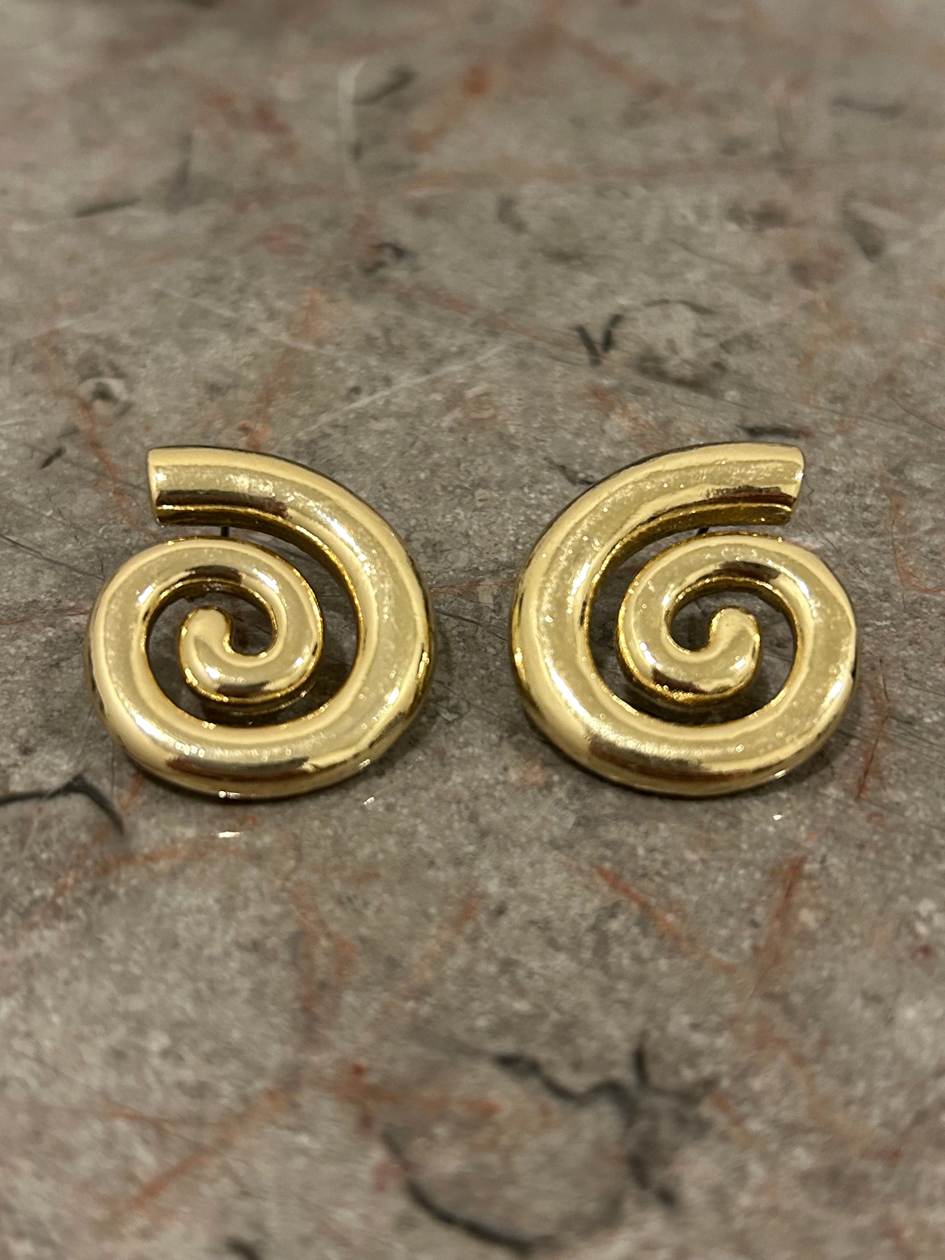 Aretes Caracol Dorado