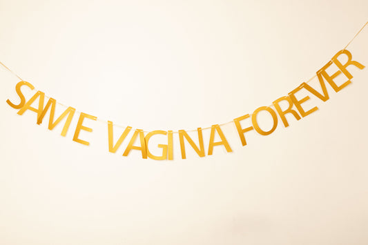 Banner "Same Vag*na Forever"