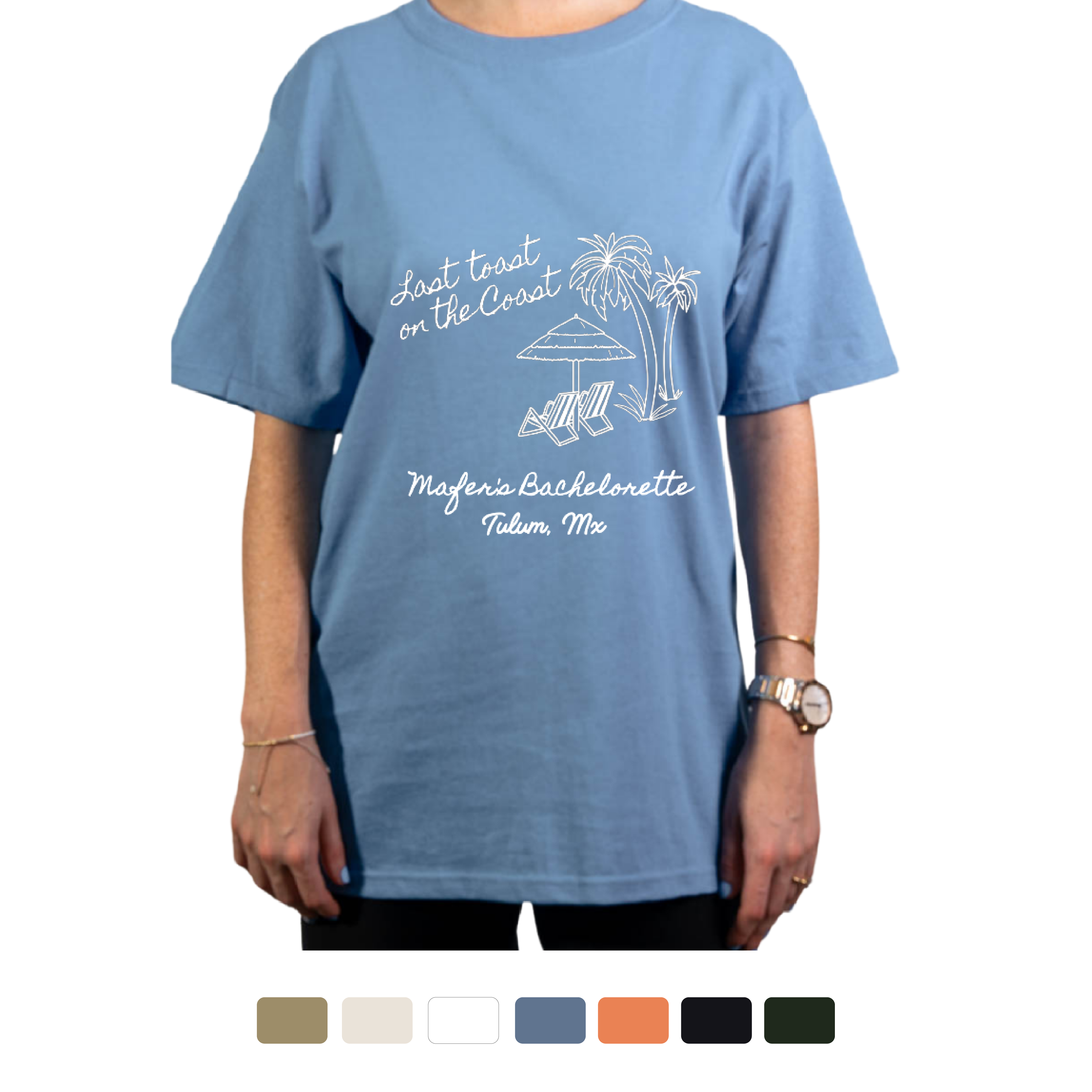 T-shirt Last Toast on the Coast Personalizada