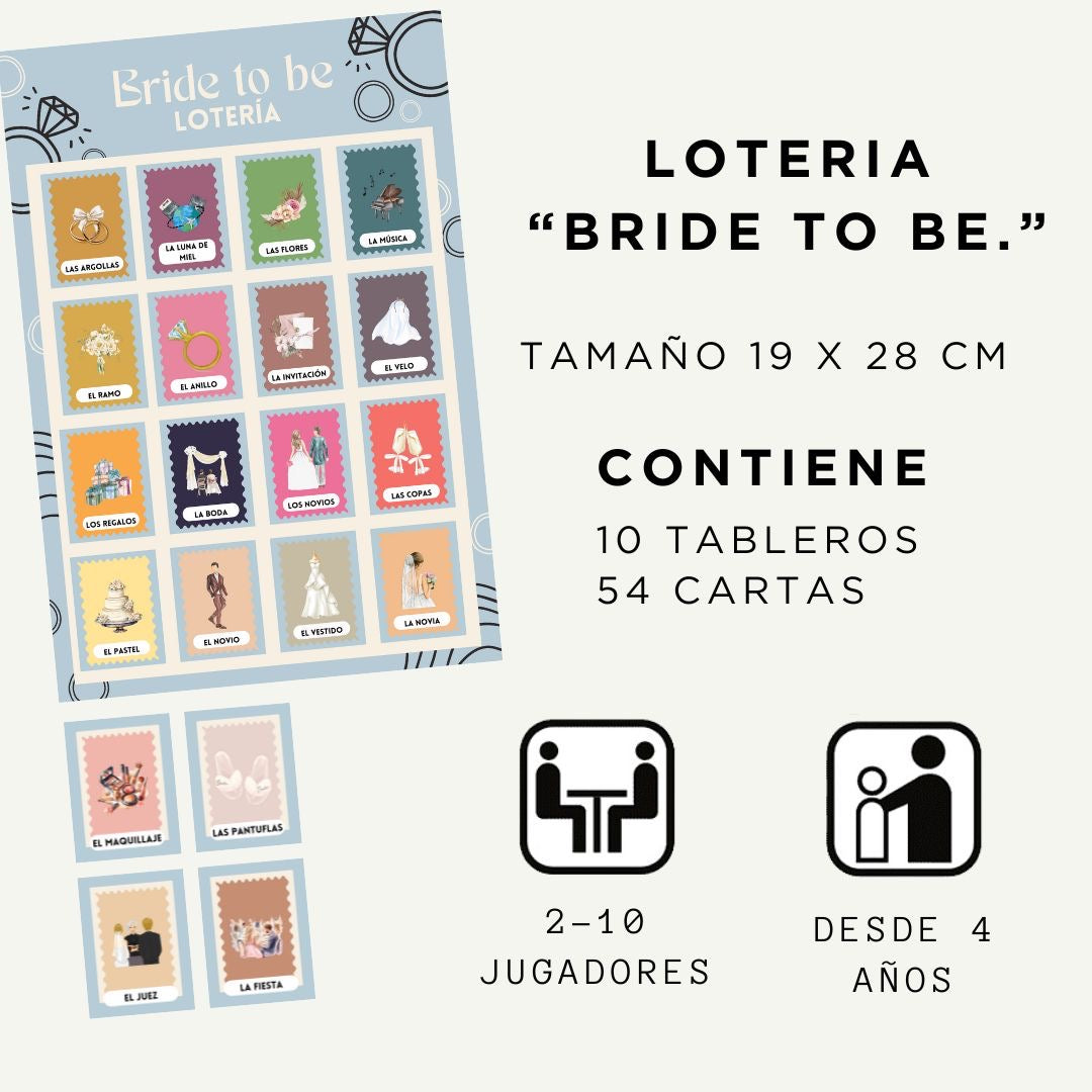 Lotería " Bride to be"