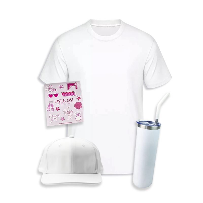 Kit Personalizado 2: T-shirt, Gorra, Termo, Stickers