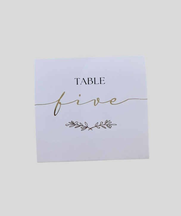 Números de Mesa con Foil