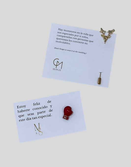 Tarjeta foil “boutonniere”