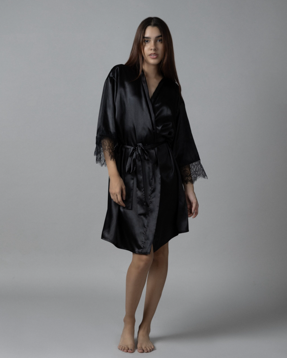 Black Lace Robe