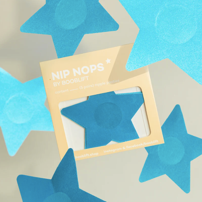 Pezoneras Desechables | Neon Cyan Star Nipnops