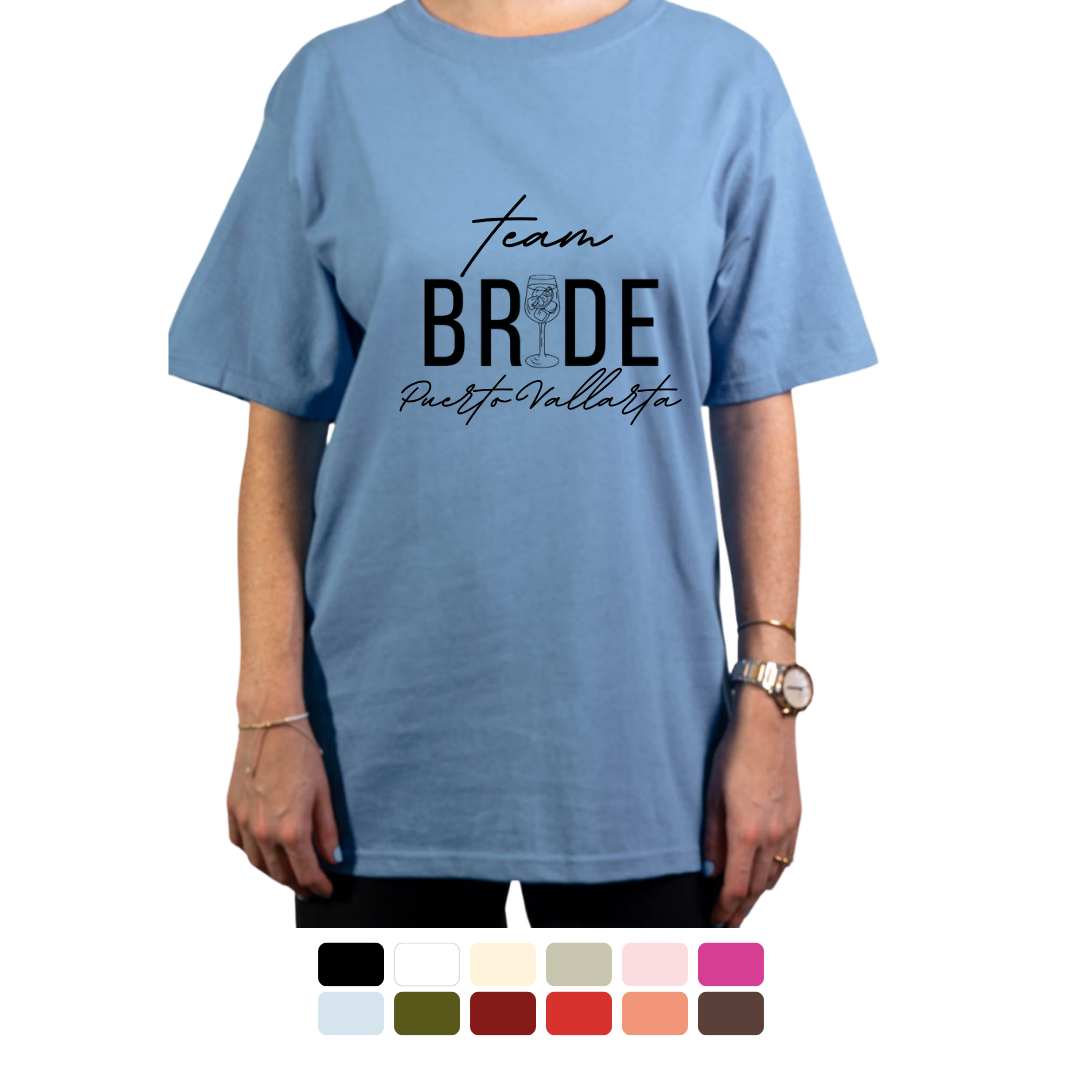 Camiseta The/Team Bride Personalizada