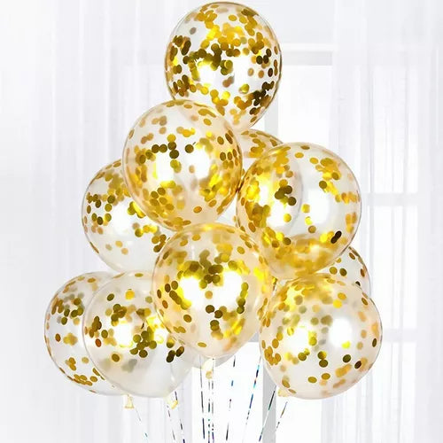 Set de globos con confetti