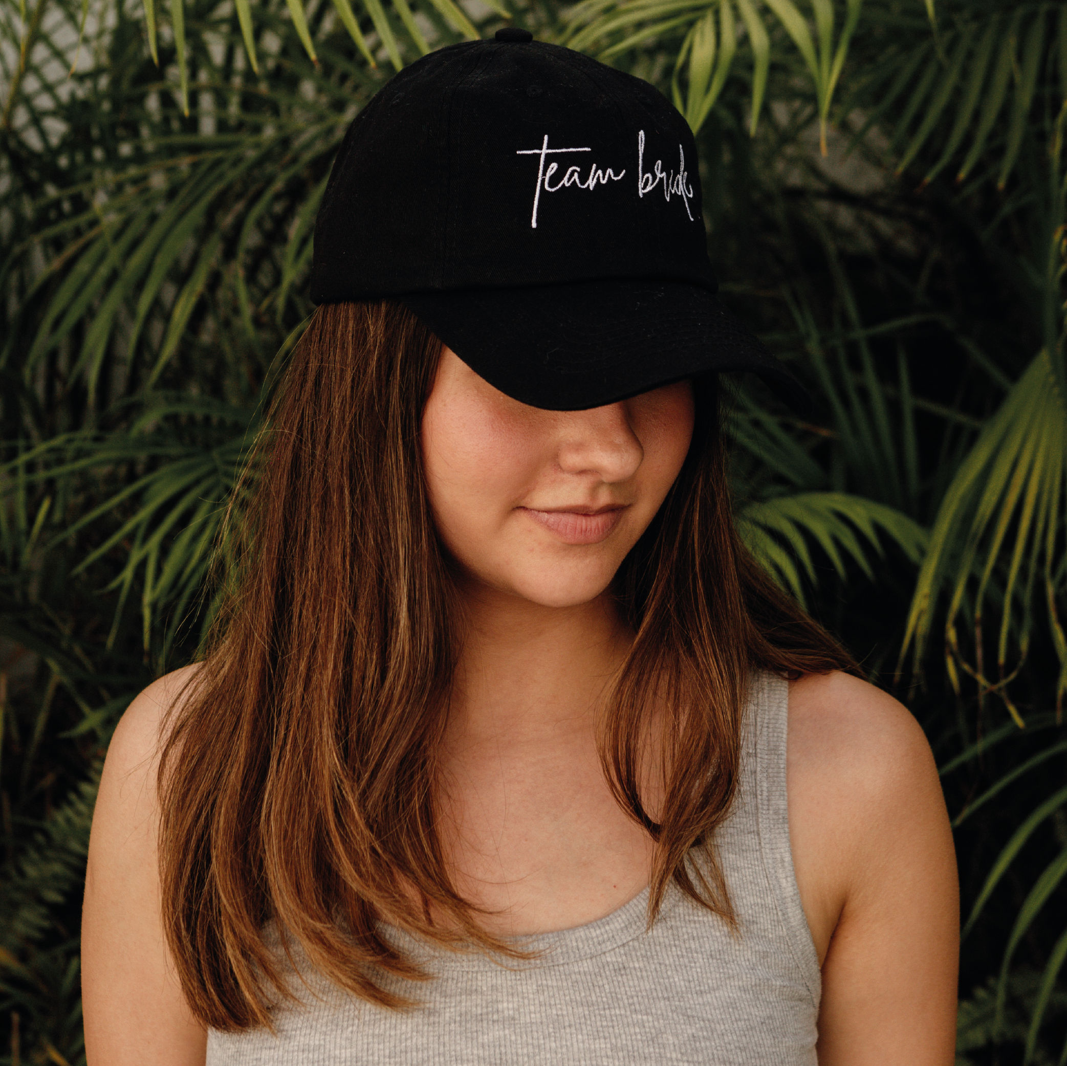 Gorra negra "Team Bride"