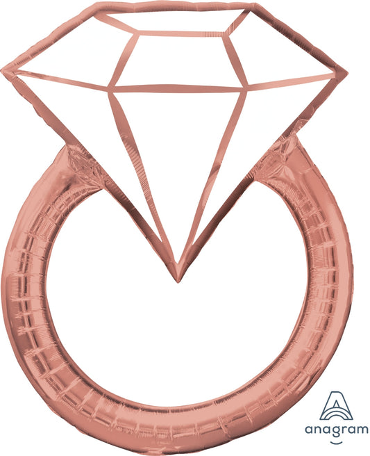 Globo rose gold en forma de anillo