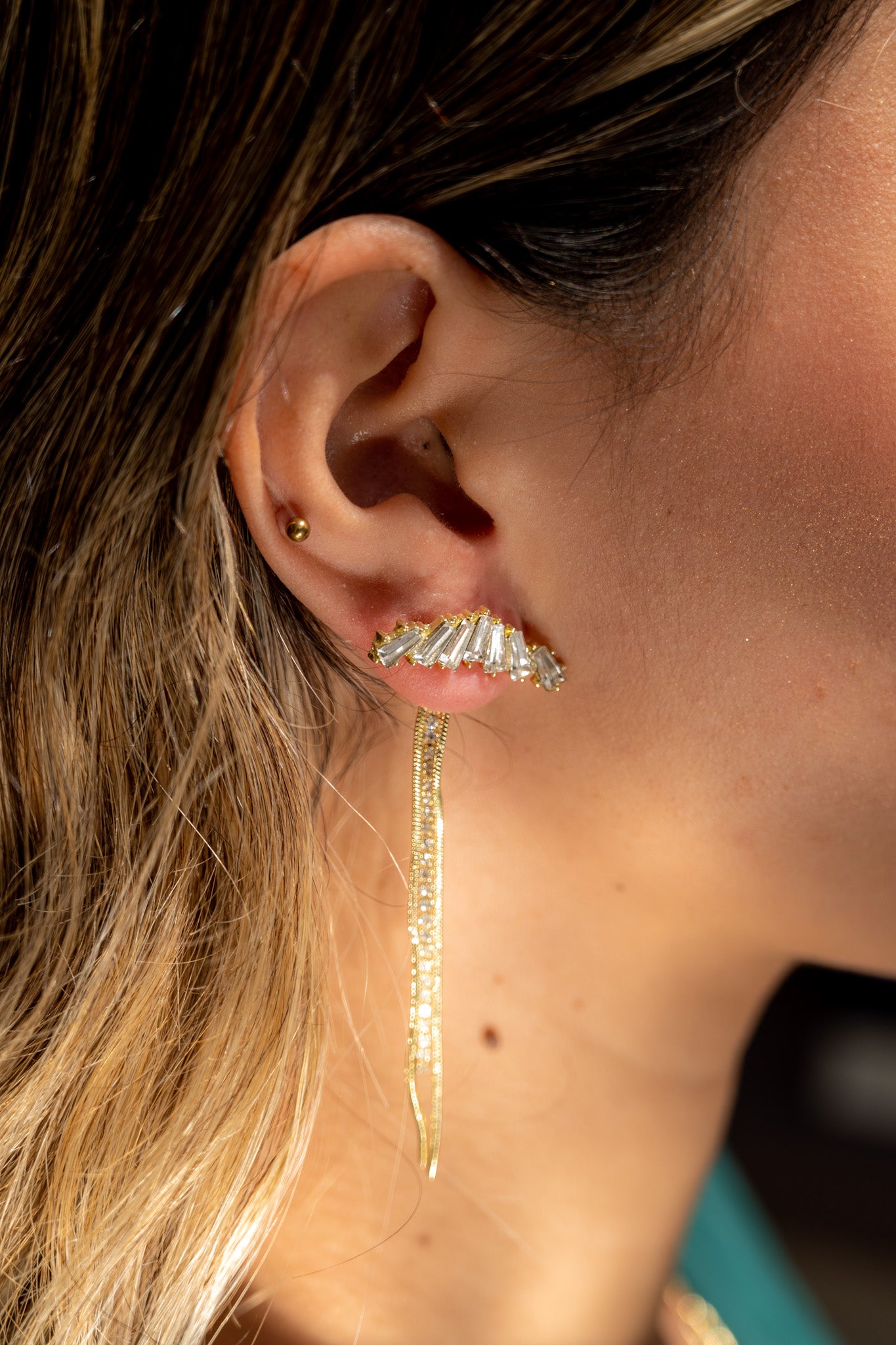 Arete Colgante Dorado 