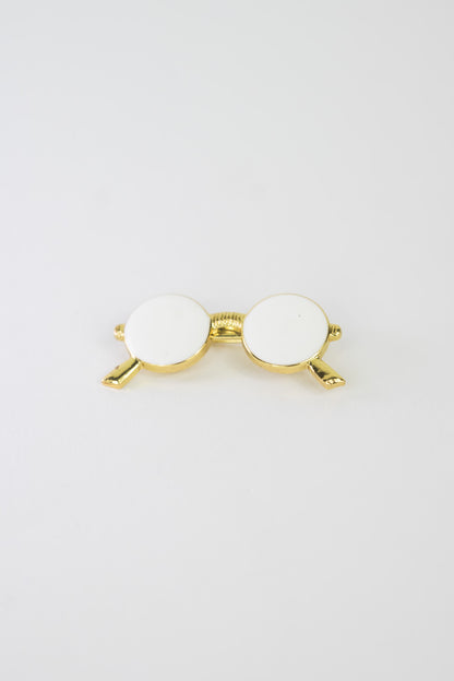 Pin Boutonniere "Lentes Blancos"