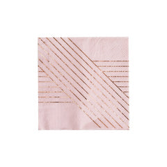 Paquete de 8 piezas de servilleta rosa con rose gold