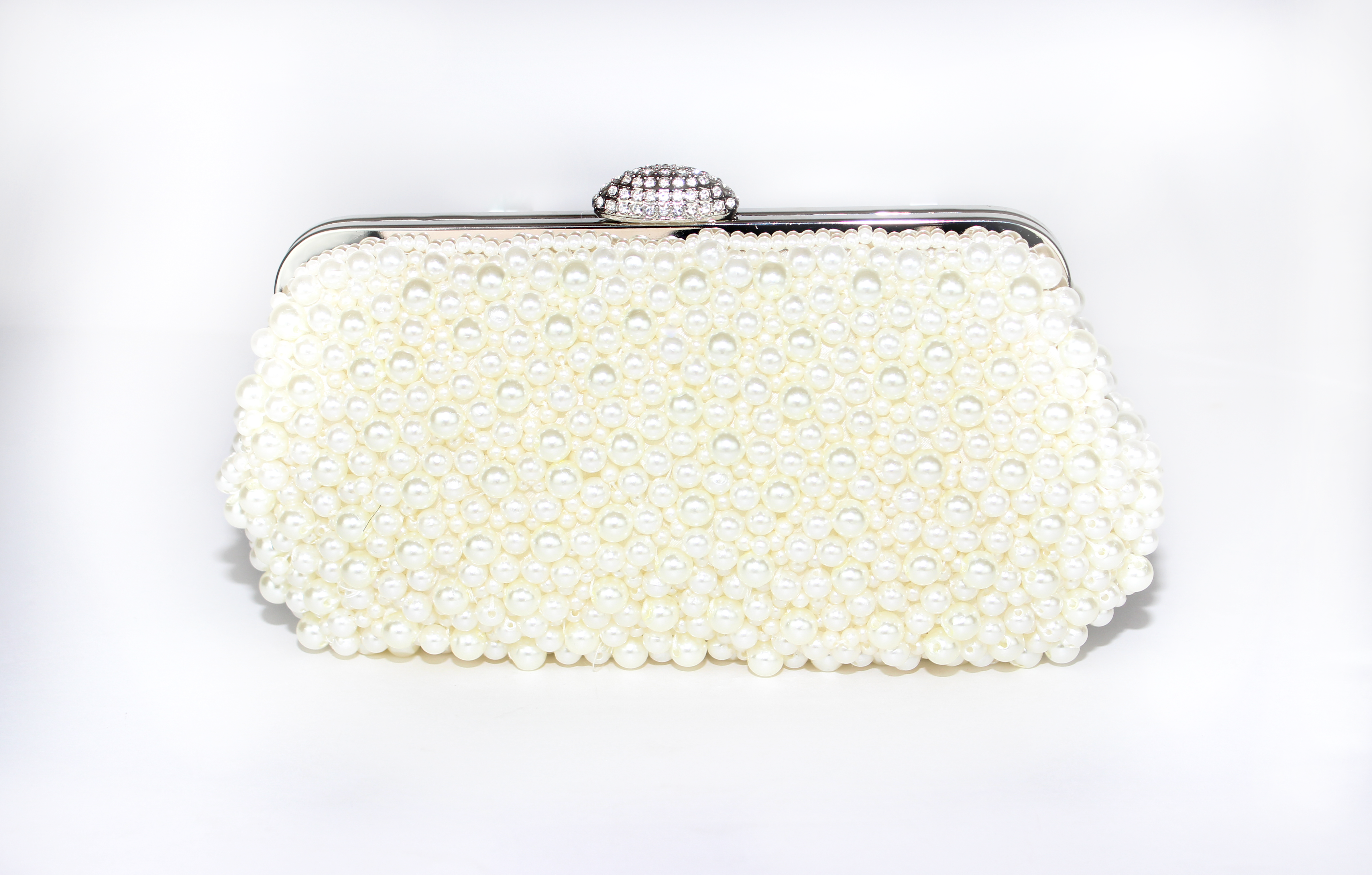 Pearl White clutch