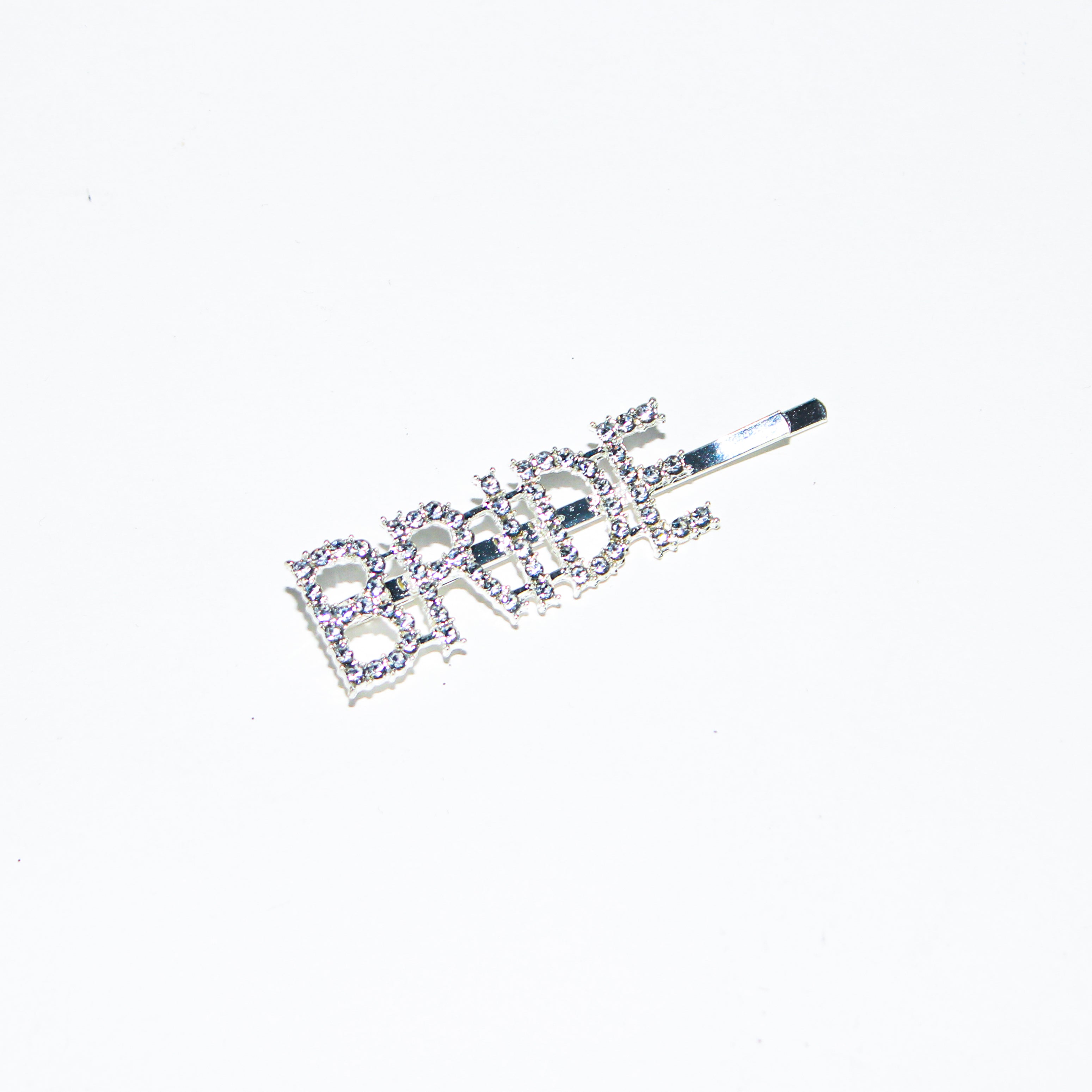 Broche plateado con brillantes "Bride"