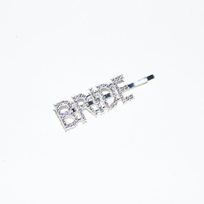 Broche plateado con brillantes "Bride"