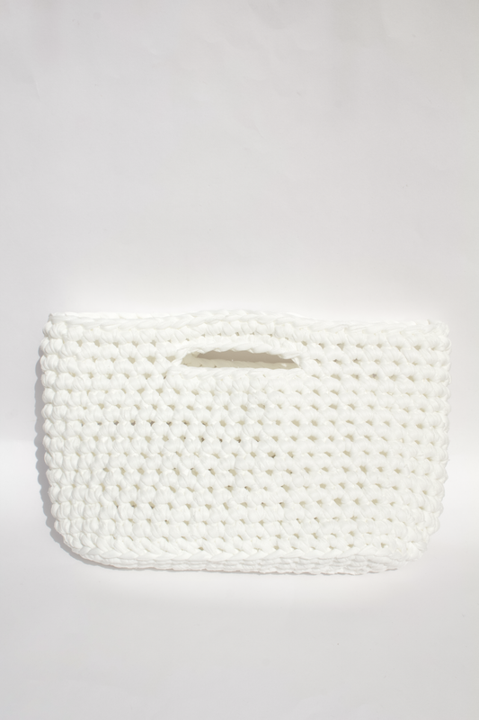 Bolsa Blanca Tejida