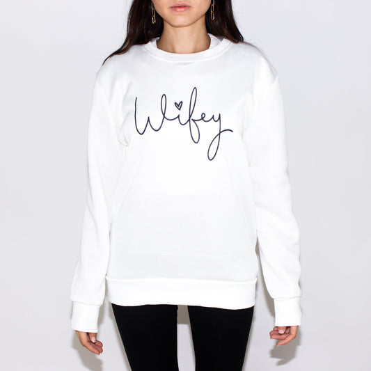 Wifey white hoodie