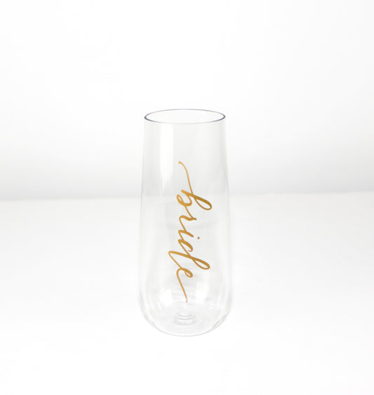 Bride champagne glass
