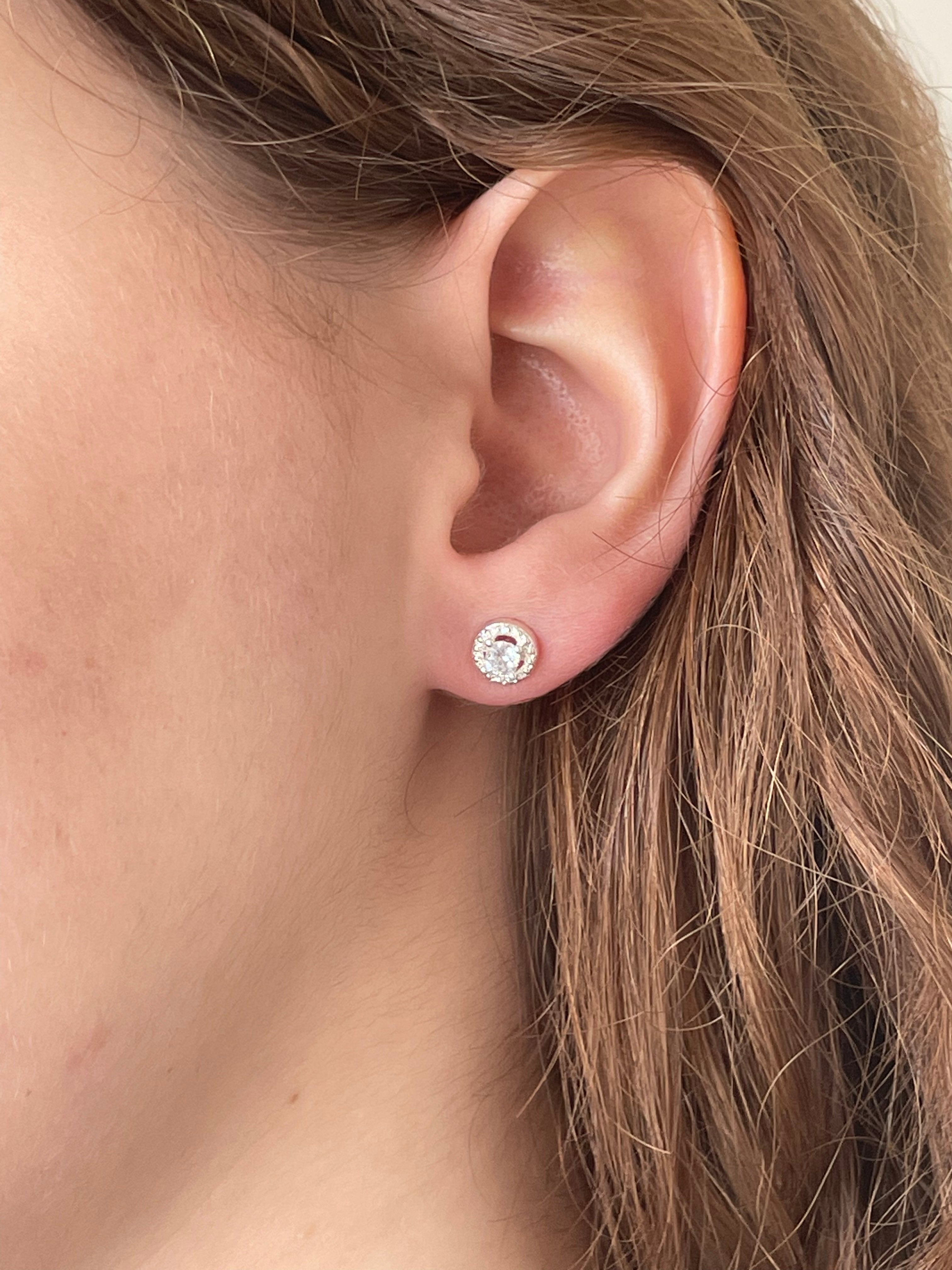 Aretes stud de brillantes
