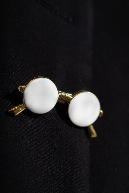 Pin Boutonniere "Lentes Blancos"