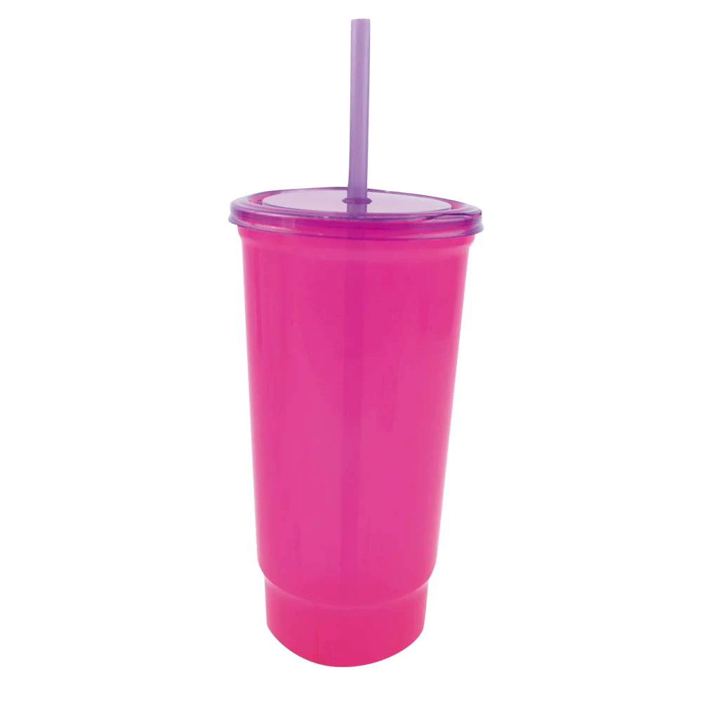 Termo despedida plástico-30 oz rosa