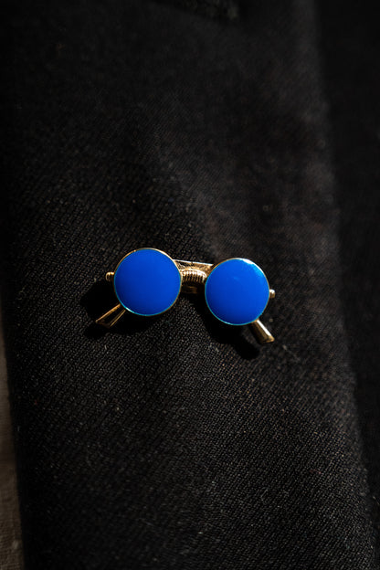 Pin Boutonniere "Lentes Azules"