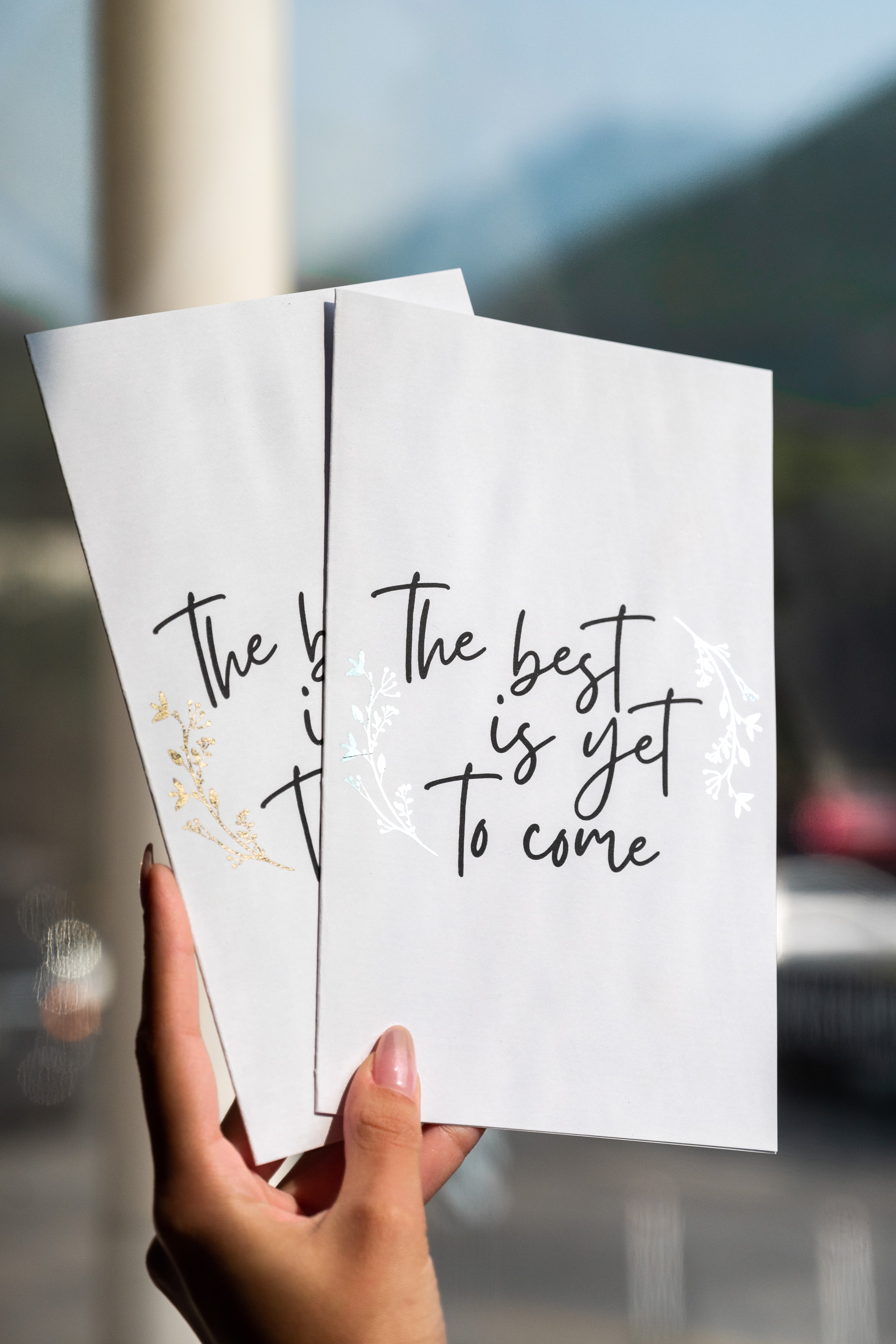 Tajeta foil "The best is yet to come"